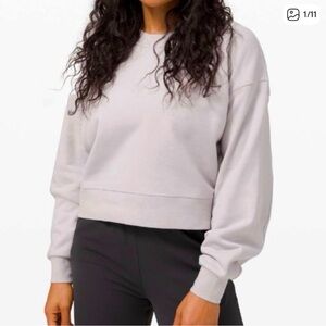 Lululemon Perfectly Oversized Cotton Terry Crew Cropped Sweatshirt - Womens Sz 4